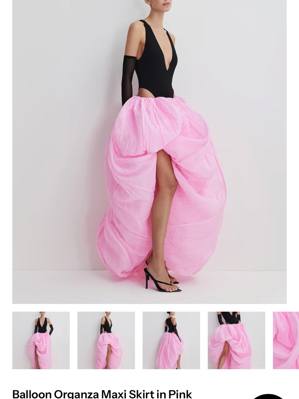 Selezza London Pink Organza / Black Top Size Xs — image 2 of 8